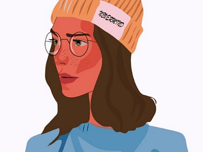 Flat design girl