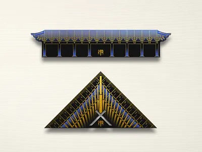 BIAD/Chinese Traditional Architecture Ruler Set architecture chinese culture ruler stationery stationery design temple