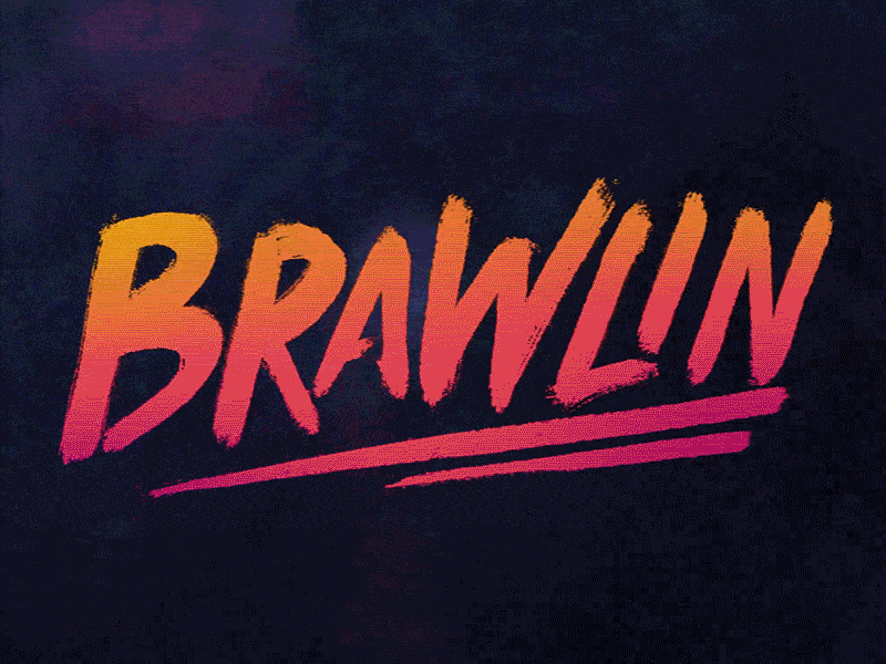 "Brawlin" (2017) Opening Title Sequence Option 2 1980s 80s animation film hand drawn type handrawn logo logo logo animation motion motion design motion graphics motiongraphics title title design titles type typography