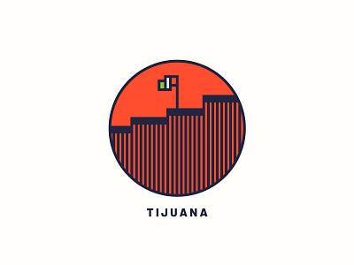 Tijuana art design flag icon illustration logo political print print design tijuana usa vector wall