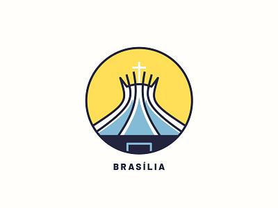Brasilia art city cross design icon illustration illustration art logo minimalist logo print print design sign vector