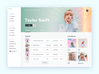 Desktop Music Player app desktop music music player music player ui play podcasts spotify ui design