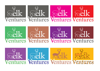 elk ventures branding illustration logo vector