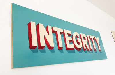 Integrity design sign painting typography