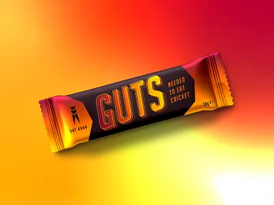 Eat Grub - Guts Needed to Eat Cricket branding design energy bar graphic design packaging packaging design typography