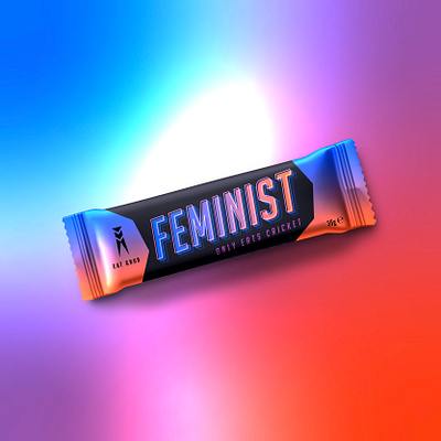 Eat Grub - Feminist Only Eats Cricket design energy bar graphic design packaging packaging design typography