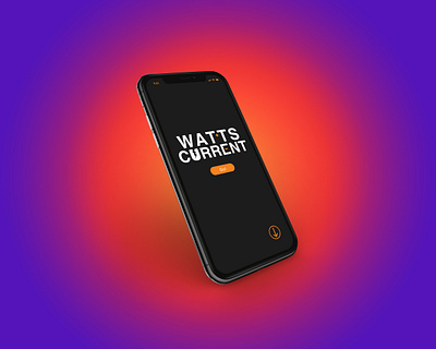 Watts Current app app design art branding design digital art edm logo negative space typography ui ux