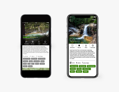 AllTrails Redesign app app design design dribble graphic design layout mobile mobile ui redesign uiux