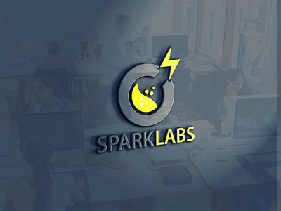 Logo design form sparkslabs branding illustration lab logo logo design