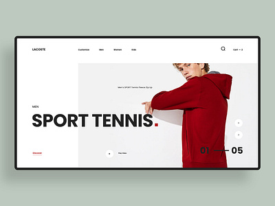 LACOSTE branding design e commerce e commerce design fashion fashion design ui web design landing page website