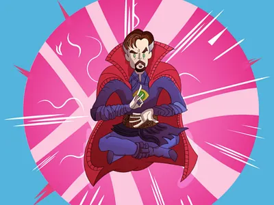 DOCTOR STRANGE brushblobtool brushtool dailyart doctorstrange illustrations illustrator marvel