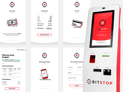 Bitstop Bitcoin ATM Screens bitcoin bitcoin wallet buy checkout crypto money screens