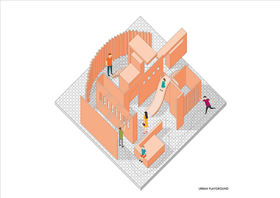 Urban Playground architecture colours design graphic design illustration spatial vector