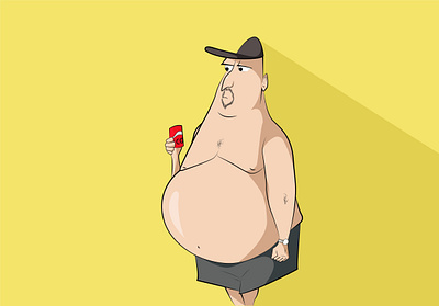 Fat Coke Guy bright character characters coke colours creative design fat graphic design illustration man playful summer