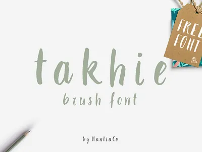 Takhie Brush Font - Free Download brushed font free font greek font handwritten font nantiaco fonts
