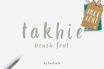 Takhie Brush Font - Free Download brushed font free font greek font handwritten font nantiaco fonts
