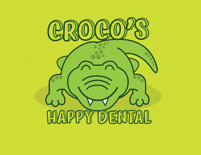 Croco's Happy Dental - Dental Office Concept animals animals illustrated branding crocodile design green illustration logo vector