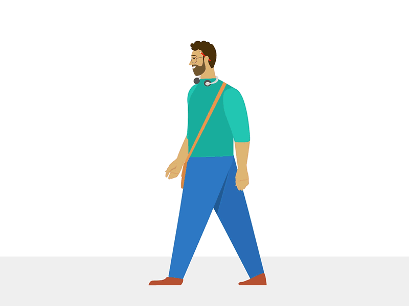 Companies House - Thumbs Up Dave animation brand identity character animation character design commercial gif illustration motion graphics walk cycle