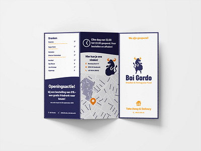 Folder for Boi Gordo branding folder menu card