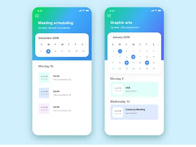 Meeting IOS App account admin web panel adobe xd photoshop ui ux app design interface ios minimalistic ui ux