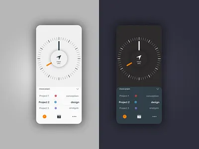 clock - time tracking app app app concept app ui darkmode design time time tracking timetracking tracking ui ux uxdesign