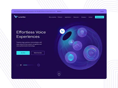 LumenVox Homepage Animation animation design illustration interface motion graphics ui