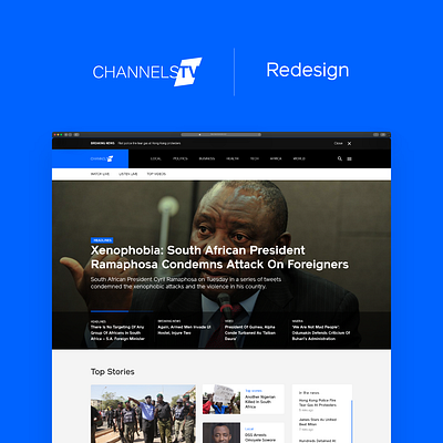 ChannelsTV Redesign android app tv ui uiux website