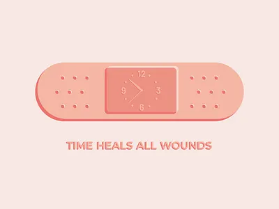 Time Bandage bandage flat illustration vector