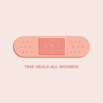 Time Bandage bandage flat illustration vector