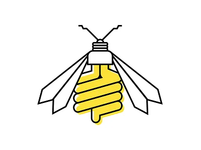 Firefly firefly illustration lightbulb vector