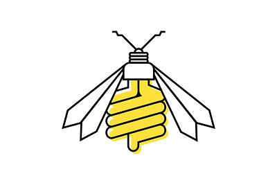 Firefly firefly illustration lightbulb vector