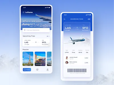 Flight Booking App boarding pass destination flight app flight booking flight booking app flight search flight ticket minimal mobile flight mobileapp trips ui ux