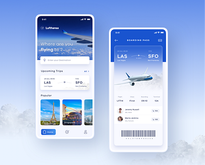 Flight Booking App boarding pass destination flight app flight booking flight booking app flight search flight ticket minimal mobile flight mobileapp trips ui ux