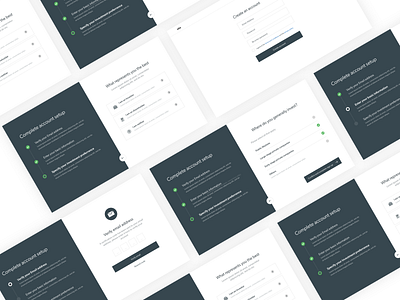 Onboarding wireframes clean dark design design thinking fintech gray loages minimal process process flow typography ui ux verify email web app website builder wireframes wireframing