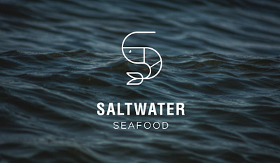 Saltwater Seafood logo animal logo brand identity branding fish logo food food logo graphicdesign illustration logo logos logotipo minimal minimal design nature restaraunt restaurant logo s logo sea seafood visual design