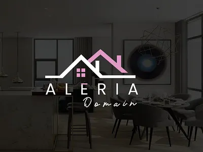 Logo Design for Aleria domain real estate agency construction logo houselogo illustration logo logo design real estate logo