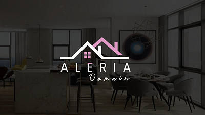 Logo Design for Aleria domain real estate agency construction logo houselogo illustration logo logo design real estate logo