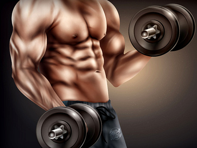 Work Out abs adobeillustator bicep body bodybuilder digitalart dumbbell fitness gym illustration male man muscle muscular strong torso vector vectorart weightlifting workout