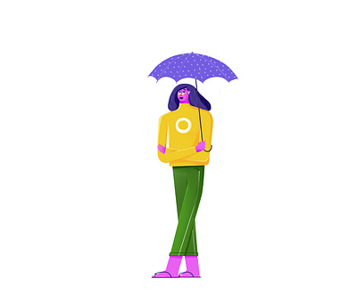 rainy character characterdesign design designinpiration dribbble dribbbleshot graphicdesign illustration minimal minimaldesign vector