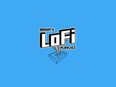 Danny's LoFi Playlist Logo aesthetic branding cassette cassette tape design illustration logo logo designer logodesign photoshop trending typography vaporwave