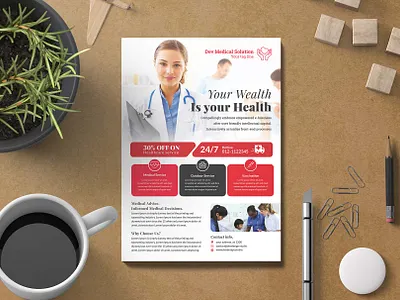 Modern Medical & Healthcare Flyer care clinic clinic flyer dental dentist devdesign devdesign.studio doctor emergency equipment fitness flyer health healthcare flyer hospital hospital flyer leaflet medical medical flyer medicine