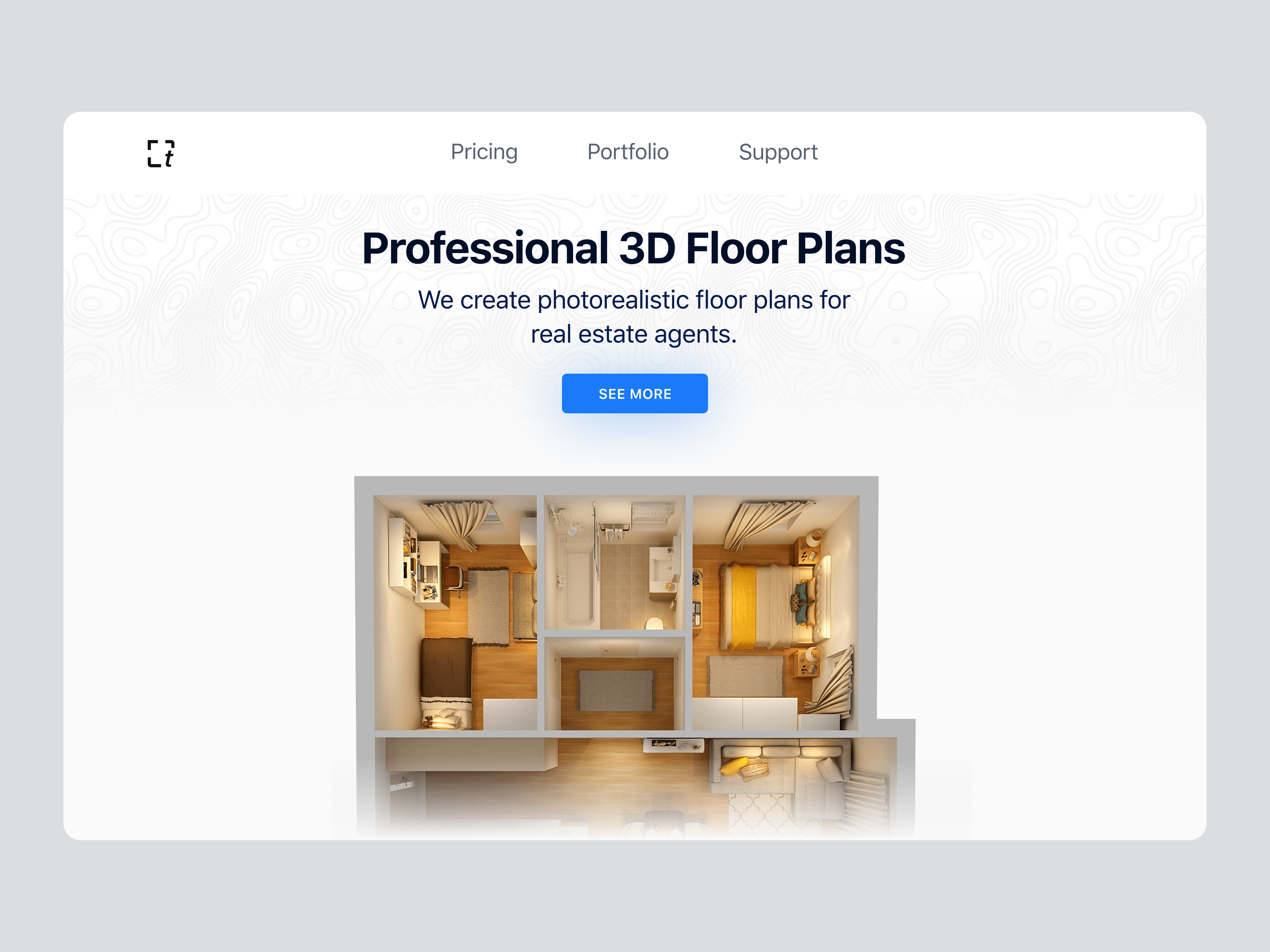 Example of 3D Floor Plan Service home page