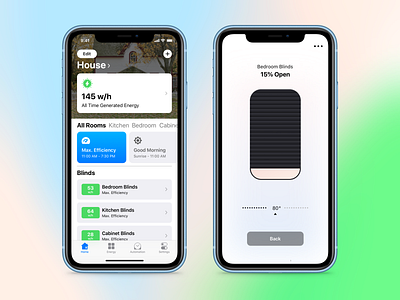 Solargaps - Solar Energy Smart Blinds App app apple blinds clean app debut design green home smart smart home solar energy