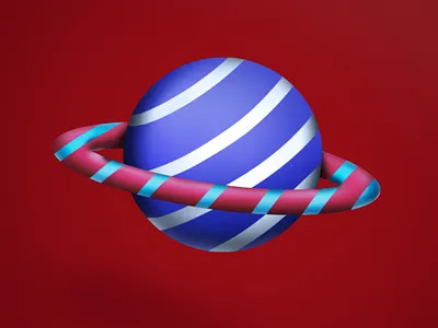 Saturn Lollipop adobe photoshop art colorful design digital painting icon illustration saturn