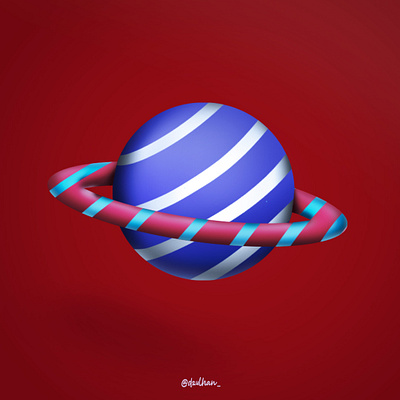 Saturn Lollipop adobe photoshop art colorful design digital painting icon illustration saturn