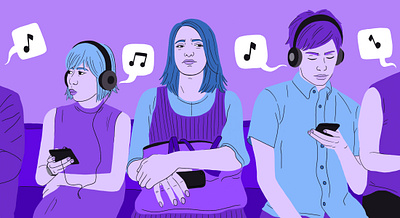 Musical Anhedonia anhedonia editorial editorial illustration headphones illustration listening music musical anhedonia vice