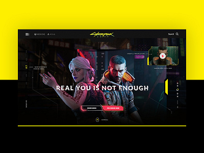 Cyberpunk 2077 website cyberpunk design ui website