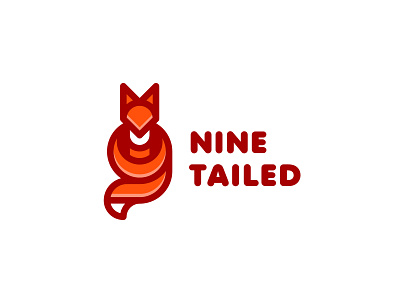 Nine-Tailed Fox 9 animal brand branding camp camping forest fox kitsune lastspark letter logo logos mascot nature nine numeral tail tailed travel