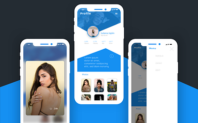 User's social profile clean graphicdesign mobile ui uidesign user interface ux vector