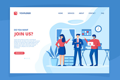 Landing Page app branding design digital icon illustration illustrator web